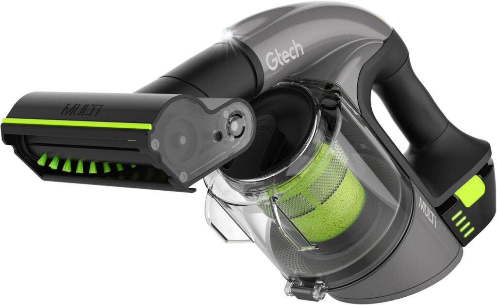 Gtech Multi MK2 Cordless Handheld Vacuum Cleaner with Powered Brush Bar - Mulitple Attachments - Perfect for Home, Stairs, Cars, and More - Rechargeable 22v Li-ion Battery - Lightweight (3.5 lbs.)
