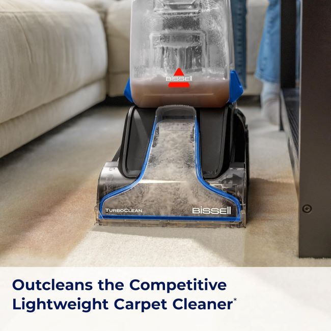 BISSELL TurboClean 3952 pet stain carpet cleaner upright design in use