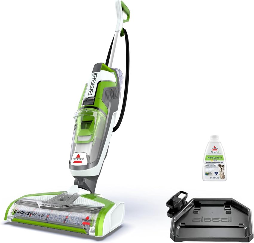 Bissell CrossWave Turbo all-in-one wet dry vacuum mop designed for hard floors and area rugs with strong cleaning power