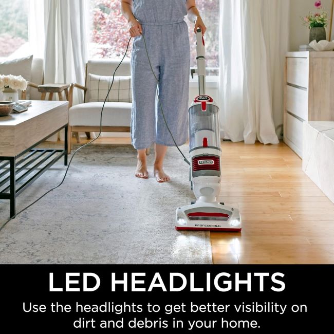 Shark Rotator Professional Lift-Away NV501 upright vacuum with HEPA filter, LED headlights and swivel steering for deep cleaning