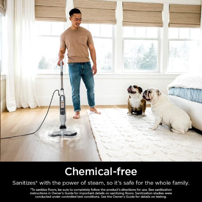 Shark Steam & Scrub S8201 hard floor steam mop with steam blaster technology, LED headlights and three steam modes