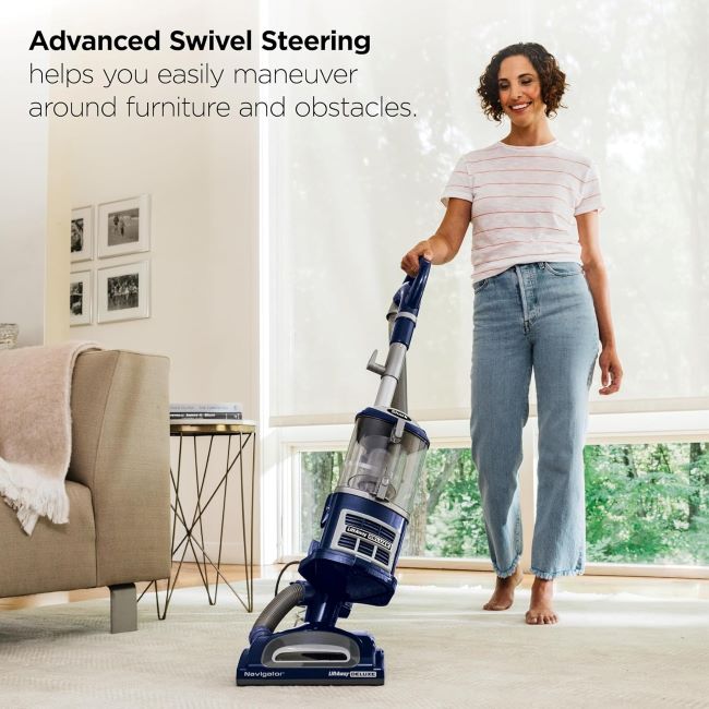 Shark Navigator Lift-Away Deluxe NV360 upright vacuum with HEPA filter, swivel steering and large dust cup for deep home cleaning