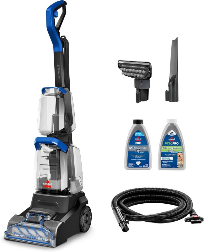 BISSELL TurboClean PET upright carpet and upholstery cleaner for removing pet messes, stains, and dirt from home surfaces
