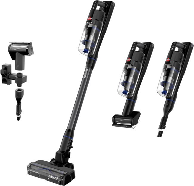 Bissell PowerClean FurGuard cordless vacuum with self-cleaning brush roll, removable battery, and bright headlights for pet hair cleanup