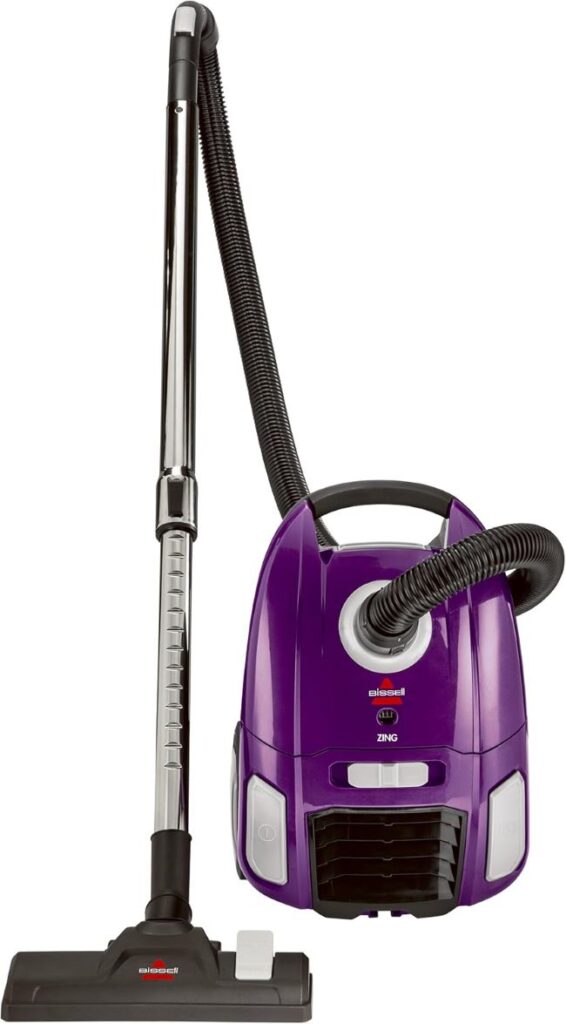 Bissell Zing lightweight bagged canister vacuum cleaner for simple and effective cleaning of carpets and hard floors