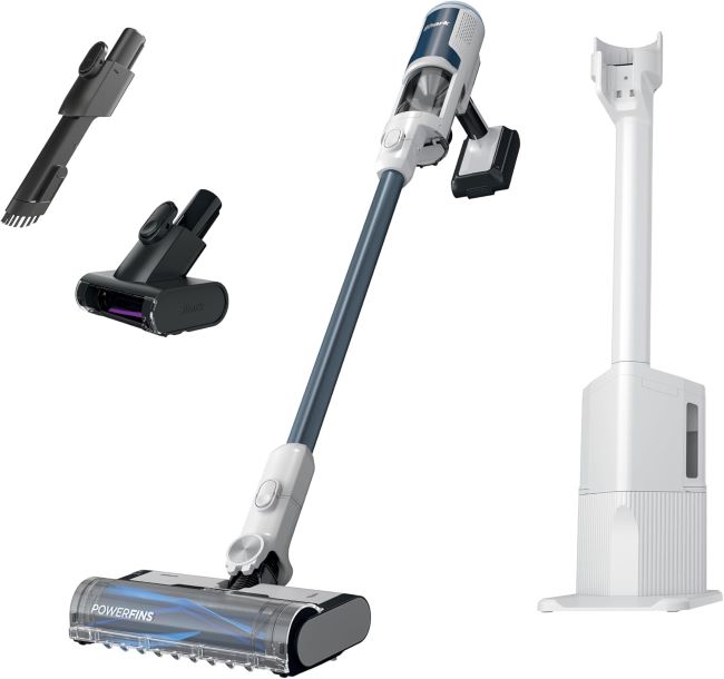 Shark Clean and Empty cordless stick vacuum with auto-empty system, HEPA filter, and motorized pet hair tool