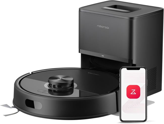 roborock Q7 M5+ robot vacuum and mop with 10000Pa suction, self-empty dock, LiDAR mapping, and anti-tangle brushes