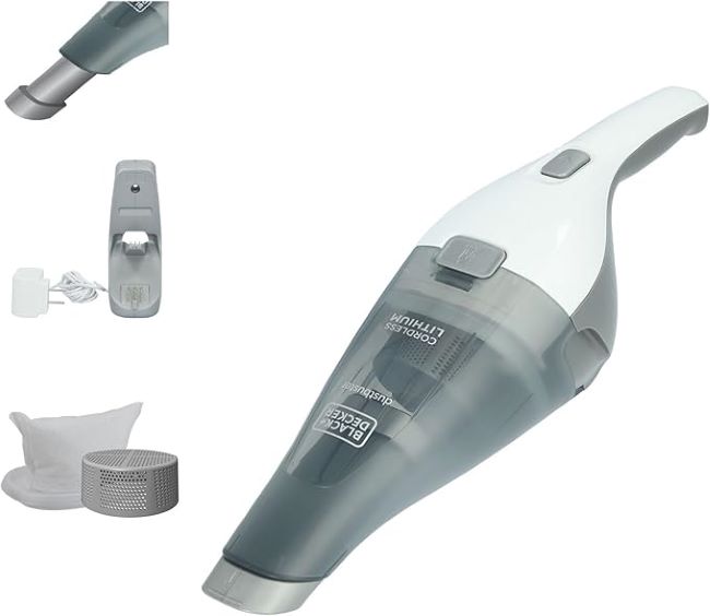 BLACK+DECKER Dustbuster cordless handheld vacuum with strong suction and wall-mount charging for quick home and car cleaning