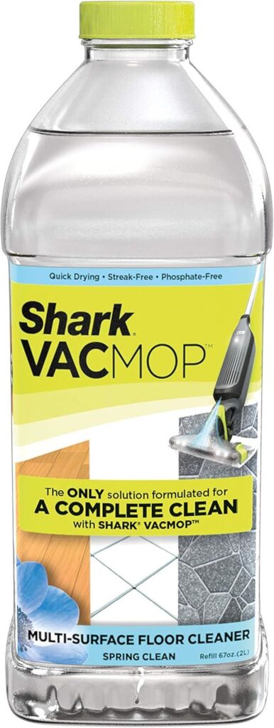 Shark VACMOP Multi-Surface Cleaner Refill (VCM60) with Spring Clean scent, designed to clean and disinfect sealed hard floors, tile, stone, and laminate