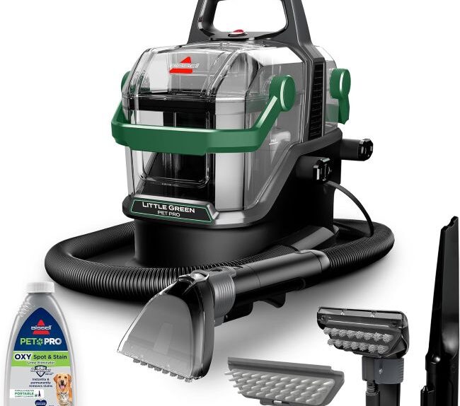 BISSELL 3909 Carpet Cleaner with specialized pet tool setup